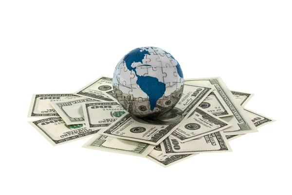 Pieniądze i świecie — Zdjęcie stockowe