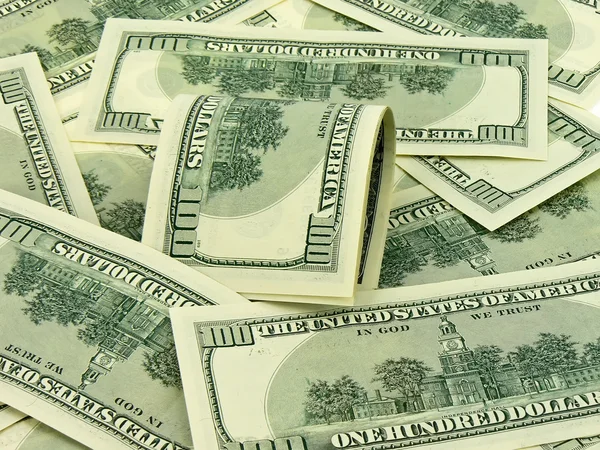 Банкноты в долларах — стоковое фото