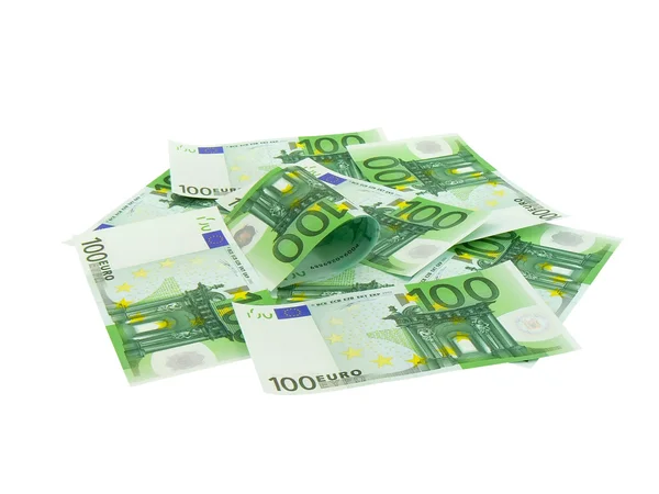 Стек рахунків 100 € — стокове фото