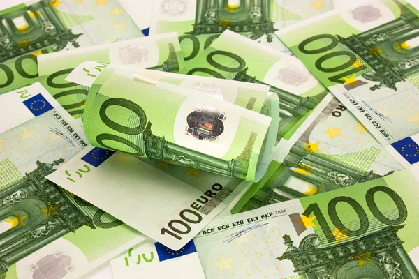 Halom pénzt 100 euro — Stock Fotó