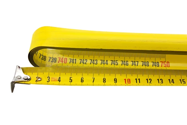 Measure tape on white background — Stock Photo, Image