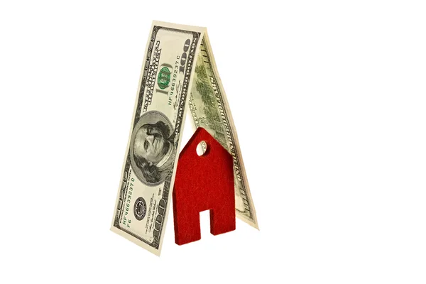 A house made of money dollars — Stock Photo, Image