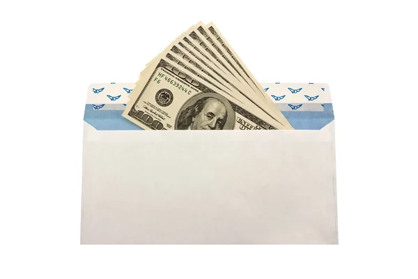 Amerikanska dollarn i kuvertet — Stockfoto