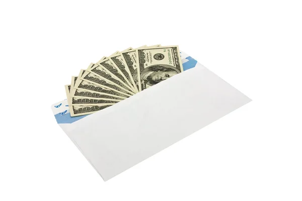 Amerikanska dollarn i kuvertet — Stockfoto