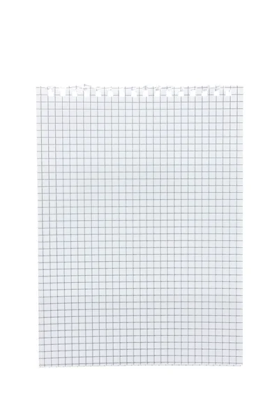 Torn checked notepad page — Stock Photo, Image