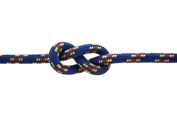 Rope knot on white background — Stock Photo, Image