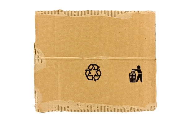 Etiquettes environnementales sur carton — Photo