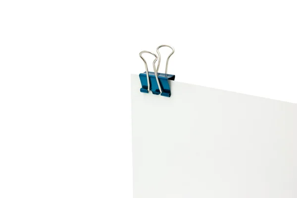 Paper clamp holding papers — Stock Photo, Image