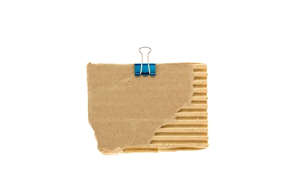Cartão com braçadeira de papel metálico — Fotografia de Stock