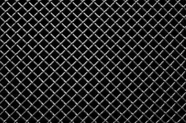 Metal grid on a black background clipart