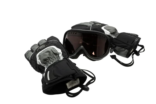 Snowboardausrüstung auf weißem Hintergrund — Stockfoto