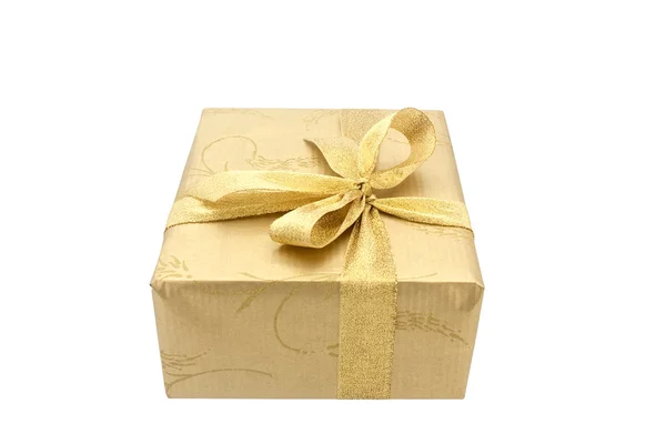 stock image Beautiful golden gift