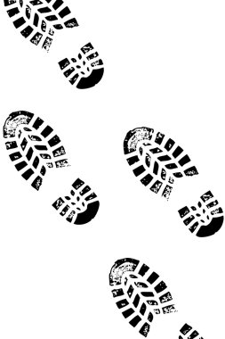 Shoeprint isolated on a white clipart