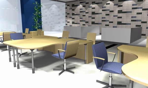 3D ofis iç — Stok fotoğraf