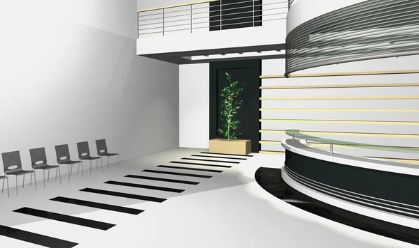 3D Ufficio interno — Foto Stock