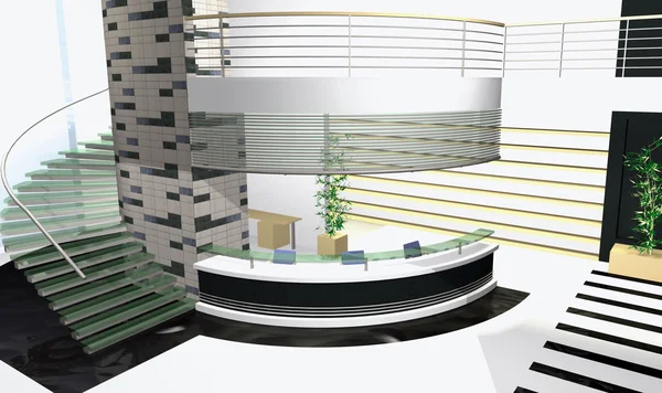 3D Ufficio interno — Foto Stock