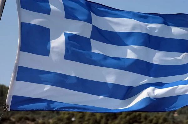 Grekland flaggan — Stockfoto