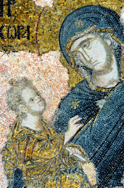 Mosaik aus Jungfrau Maria und Jesus Christus — Stockfoto