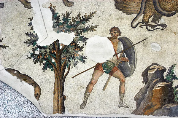 Hunter, mosaik från istanbul — Stockfoto