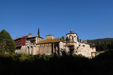 Monastery Hilandar, Holy Mount Athos clipart