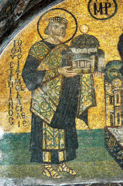 Justinian offering a model of the church
