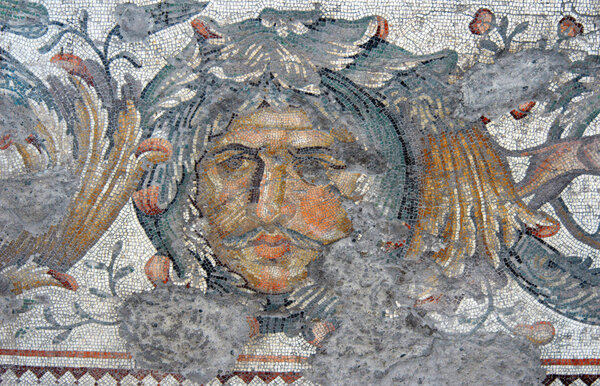 Head of ocean, mosaic, Istanbul