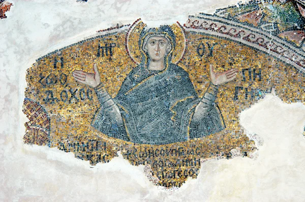 Jungfrau maria, mosaik aus istanbul — Stockfoto
