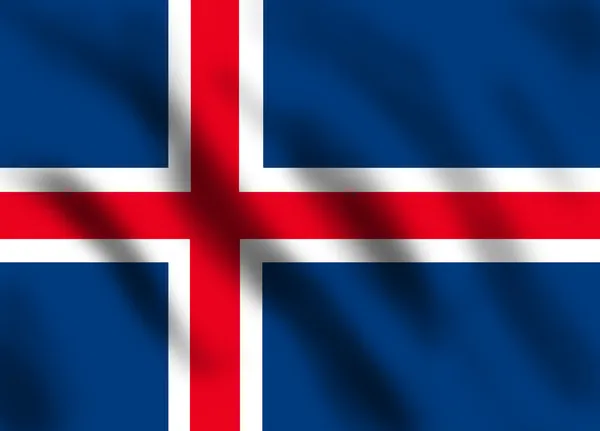 Flagge, wenn Island — Stockfoto