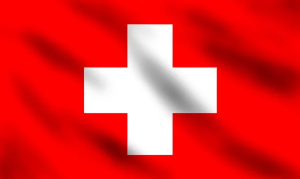 スイス連邦共和国の旗 — ストック写真