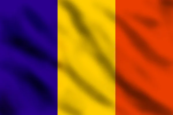 Tchads flagga — Stockfoto
