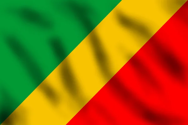 Demokratik Kongo Cumhuriyeti Bayrağı — Stok fotoğraf
