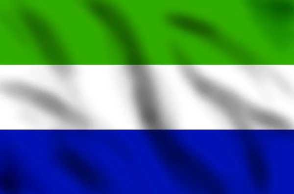 Sierra Leones flagga — Stockfoto