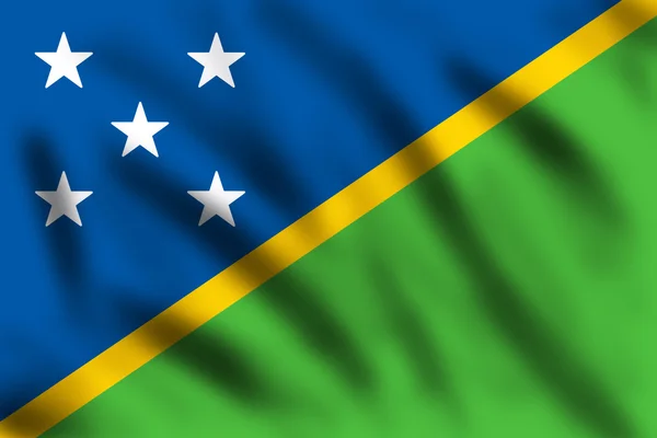 Vlajka Šalamounovy ostrovy — Stock fotografie