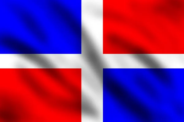 2.多米尼加共和国国旗 — 图库照片