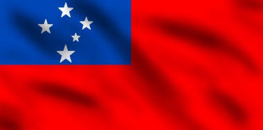 Flag of Western Samoa clipart