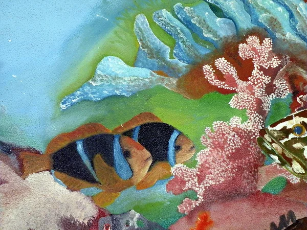 Malované ryby — Stock fotografie