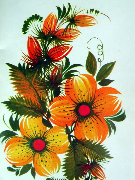 橙色鲜花花束 — 图库照片