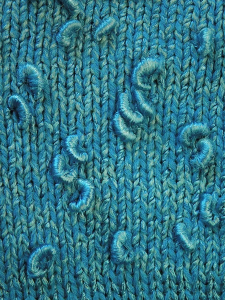 Синее вязание — стоковое фото