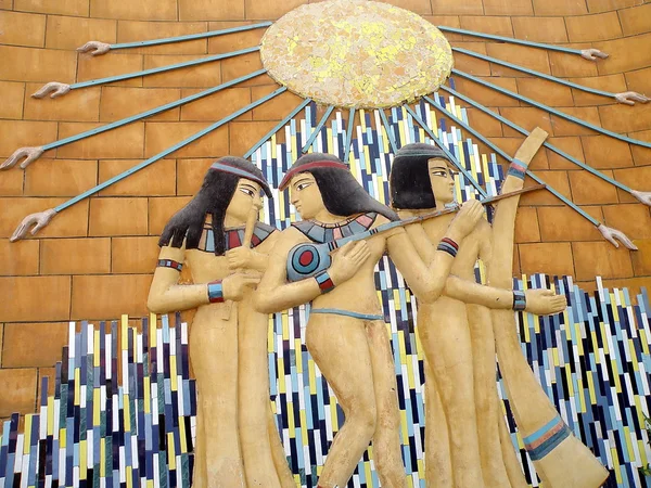 Egyptian art on wall — Stock Photo, Image