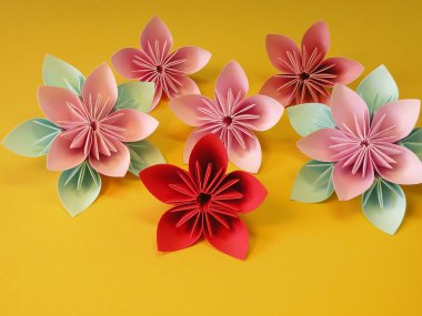 Origami flowers clipart