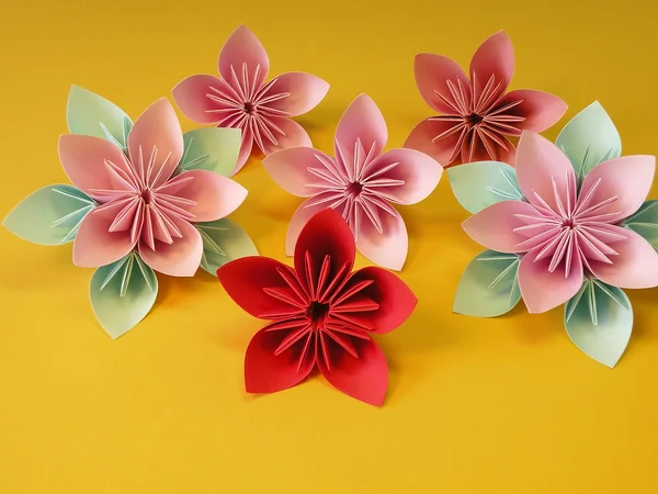Origami blommor — Stockfoto