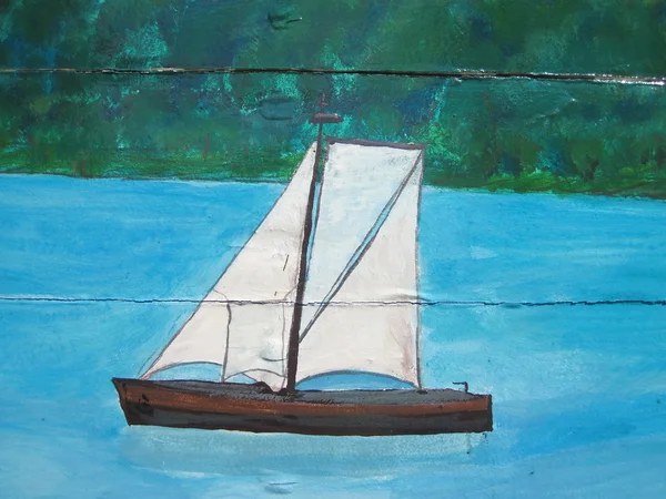 Navio pintado alto — Fotografia de Stock