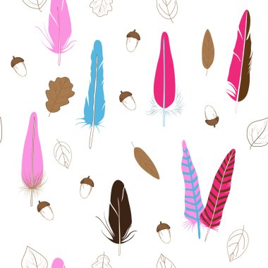 Seamless Feather pattern clipart