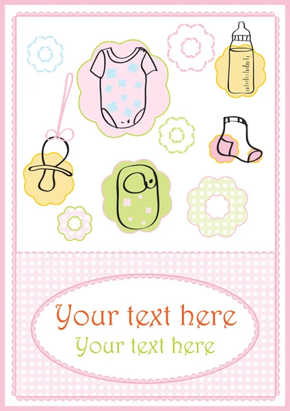 Cartão de menina bebê — Fotografia de Stock