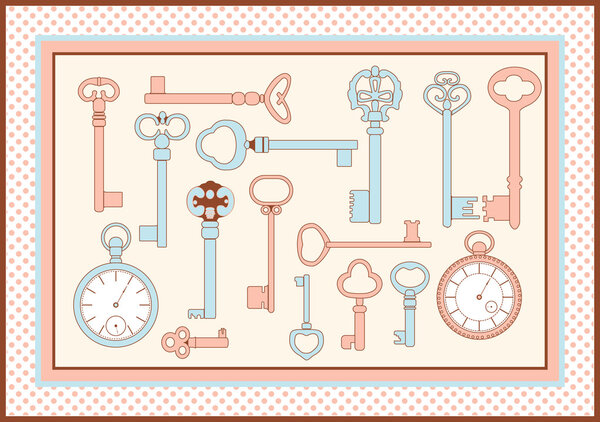 Ключи от старинных скелетов и карточка наблюдения
