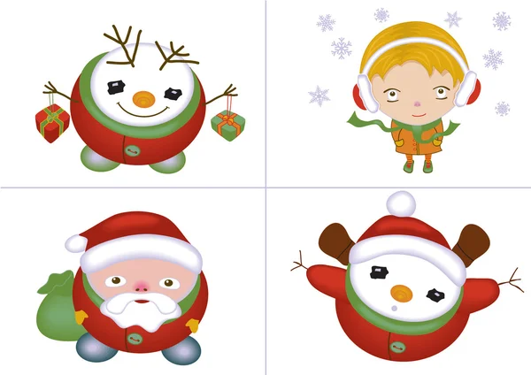 Conjunto de personagens de Natal — Fotografia de Stock