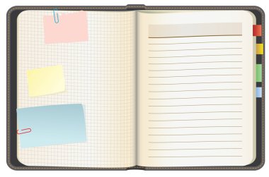 Empty notebook clipart