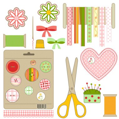 Craft and needlework set clipart