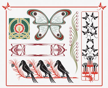 Historical design collection clipart