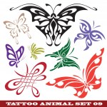 Templates butterfly for tattoo — Stock Vector © bomg11 #3445344